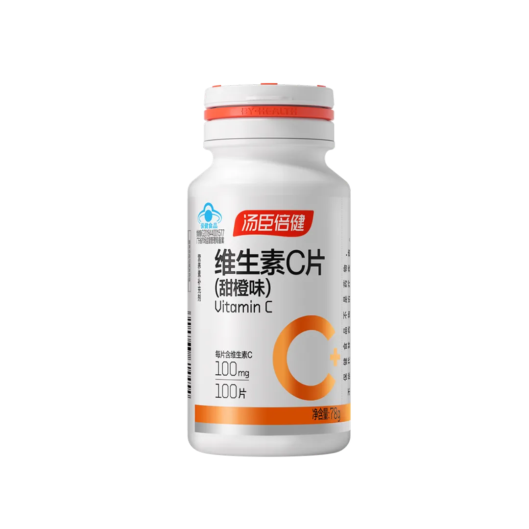 汤臣倍健®维生素C片（甜橙味）100片4岁以上,儿童青少年,18岁以上女性,18岁以上男性,中老年人,维生素,维生素C
